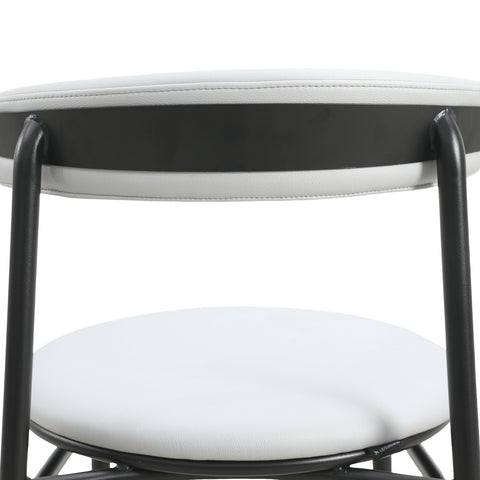 Lume Modern Dining Chair Upholstered in Polyester with Metal Legs