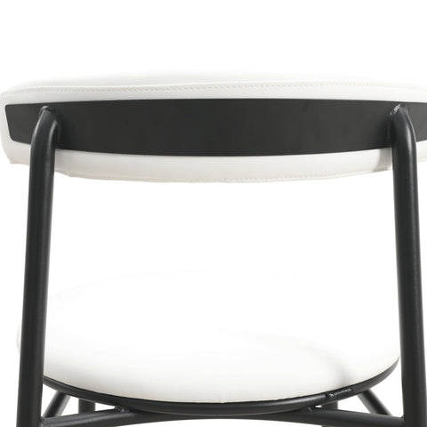 Lume Modern Dining Chair Upholstered in Polyester with Metal Legs