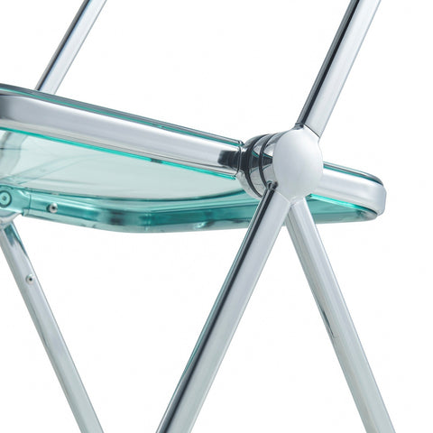 Lawrence Acrylic Folding Chair With Metal Frame