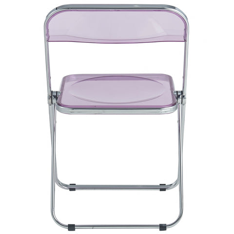 Lawrence Acrylic Folding Chair With Metal Frame