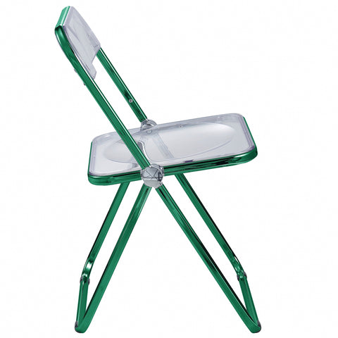 Lawrence Acrylic Folding Chair With Metal Frame