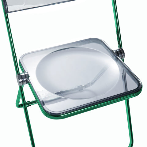 Lawrence Acrylic Folding Chair With Metal Frame