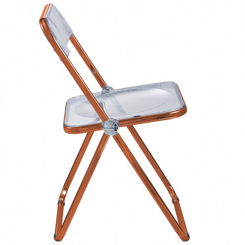 Lawrence Acrylic Folding Chair With Metal Frame