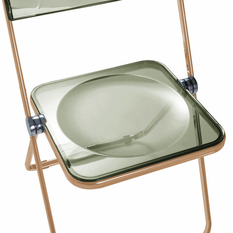 Lawrence Acrylic Folding Chair With Metal Frame