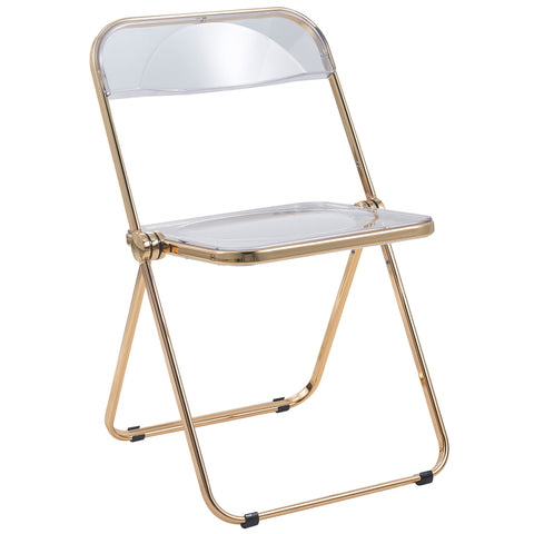 Lawrence Acrylic Folding Chair With Metal Frame