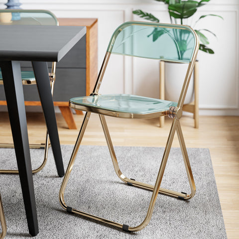 Lawrence Acrylic Folding Chair With Metal Frame