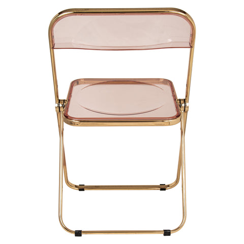 Lawrence Acrylic Folding Chair With Metal Frame