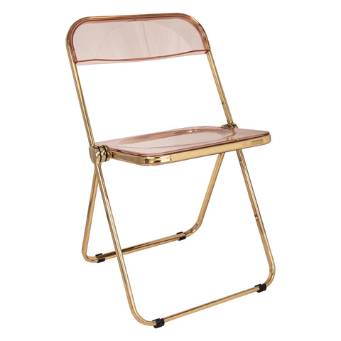 Lawrence Acrylic Folding Chair With Metal Frame