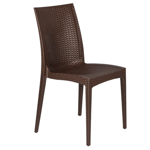 Mace Patio Outdoor Dining Chair with Weave Design in Polypropylene