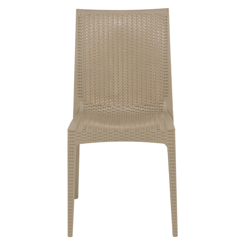 Mace Patio Outdoor Dining Chair with Weave Design in Polypropylene Set of 4