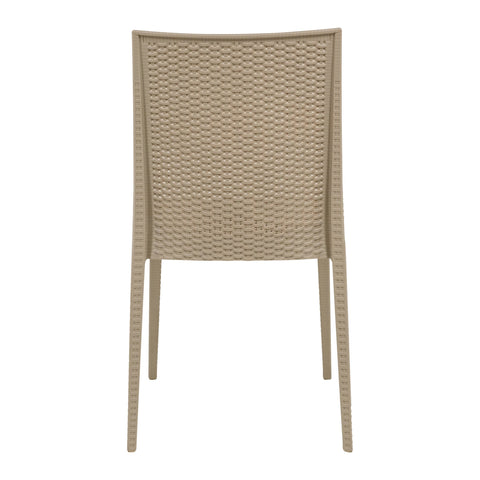 Mace Patio Outdoor Dining Chair with Weave Design in Polypropylene Set of 4