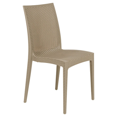 Mace Patio Outdoor Dining Chair with Weave Design in Polypropylene