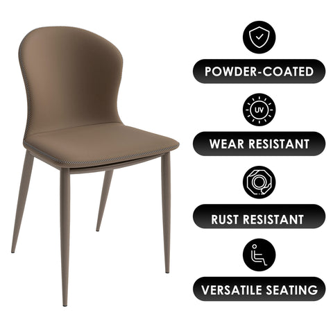 Mosaic Dining Chair Upholstered Fabric Foam Cushioned Chair with Metal Legs