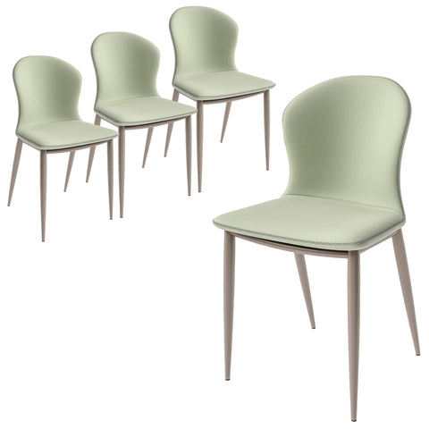 Mosaic Modern Accent Upholstered Dining Chair With Metal Legs Set of 4