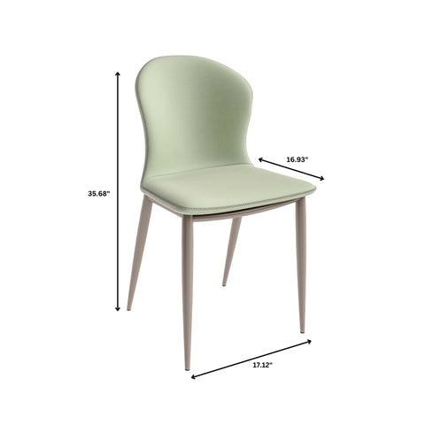 Mosaic Modern Accent Upholstered Dining Chair With Metal Legs Set of 4