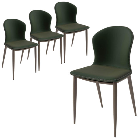 Mosaic Modern Accent Upholstered Dining Chair With Metal Legs Set of 4