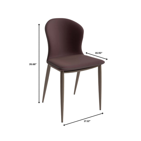 Mosaic Modern Accent Upholstered Dining Chair With Metal Legs Set of 4