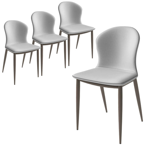 Mosaic Modern Accent Upholstered Dining Chair With Metal Legs Set of 4