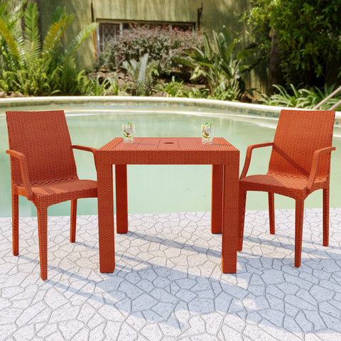 Modern Weave Mace Patio Outdoor Dining Armchair