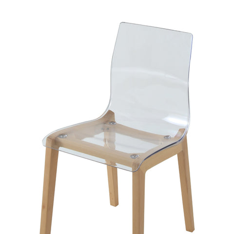 Marsden Modern Dining Side Chair with Beech Wood Legs, Set of 2