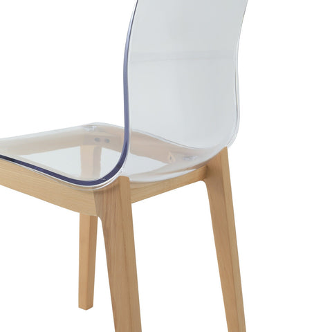 Marsden Modern Dining Side Chair with Beech Wood Legs, Set of 2