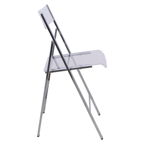 Menno Modern Acrylic Folding Chair Set of 2