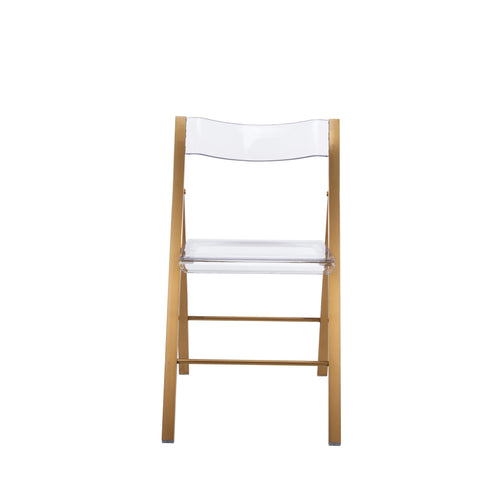 Menno Modern Acrylic Gold Base Folding Chair