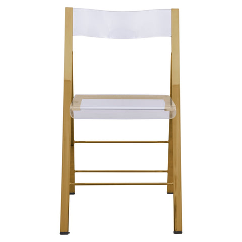 Menno Modern Acrylic Gold Base Folding Chair