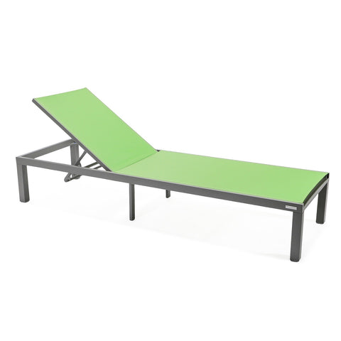 Marlin Patio Chaise Lounge Chair With Grey Aluminum Frame