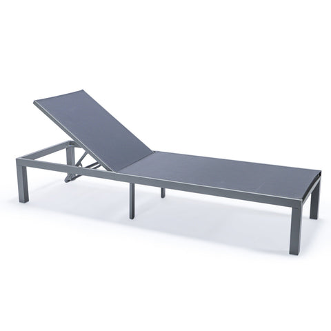 Marlin Patio Chaise Lounge Chair With Grey Aluminum Frame