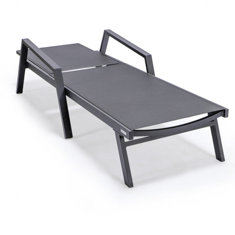 Marlin Aluminum Outdoor Chaise Lounge Chair with Sling Fabric Seat