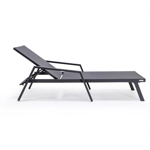 Marlin Aluminum Outdoor Chaise Lounge Chair with Sling Fabric Seat