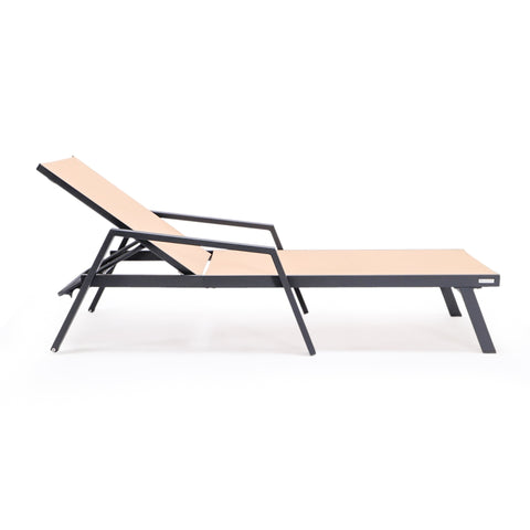 Marlin Aluminum Outdoor Chaise Lounge Chair with Sling Fabric Seat