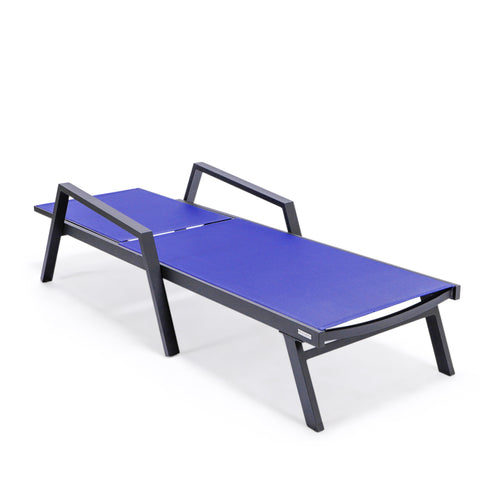 Marlin Aluminum Outdoor Chaise Lounge Chair with Sling Fabric Seat