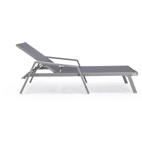 Marlin Aluminum Outdoor Chaise Lounge Chair with Sling Fabric Seat