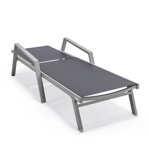 Marlin Aluminum Outdoor Chaise Lounge Chair with Sling Fabric Seat