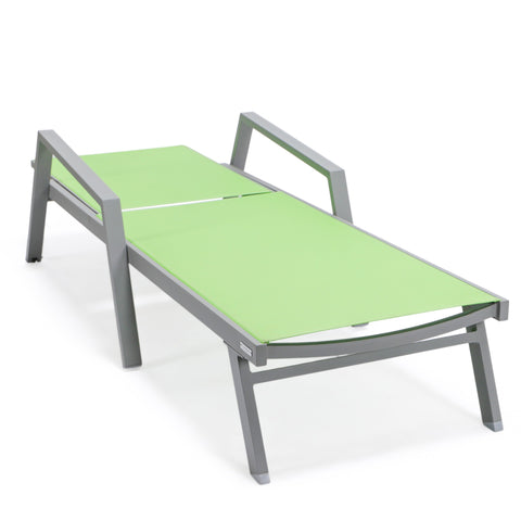 Marlin Aluminum Outdoor Chaise Lounge Chair with Sling Fabric Seat