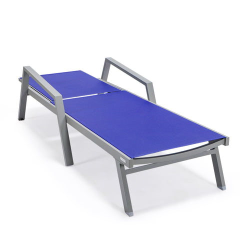 Marlin Aluminum Outdoor Chaise Lounge Chair with Sling Fabric Seat