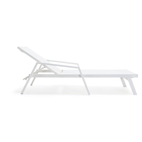 Marlin Aluminum Outdoor Chaise Lounge Chair with Sling Fabric Seat