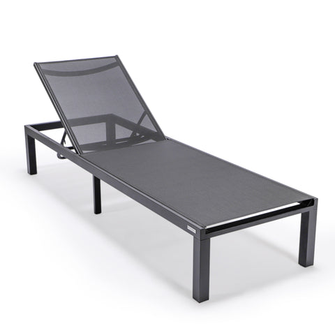 Marlin Aluminum Outdoor Chaise Lounge Chair with Sling Fabric Seat