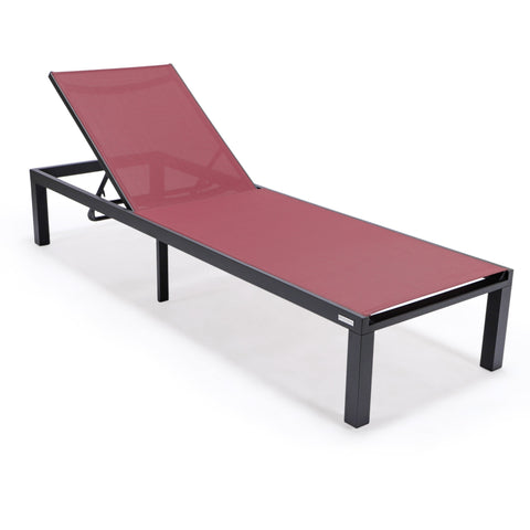 Marlin Aluminum Outdoor Chaise Lounge Chair with Sling Fabric Seat