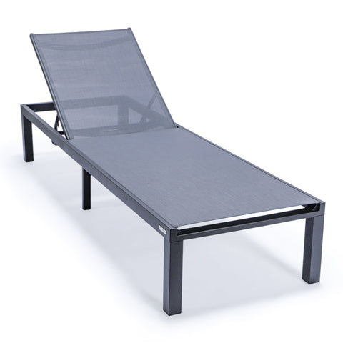 Marlin Aluminum Outdoor Chaise Lounge Chair with Sling Fabric Seat