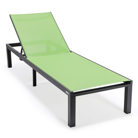 Marlin Aluminum Outdoor Chaise Lounge Chair with Sling Fabric Seat