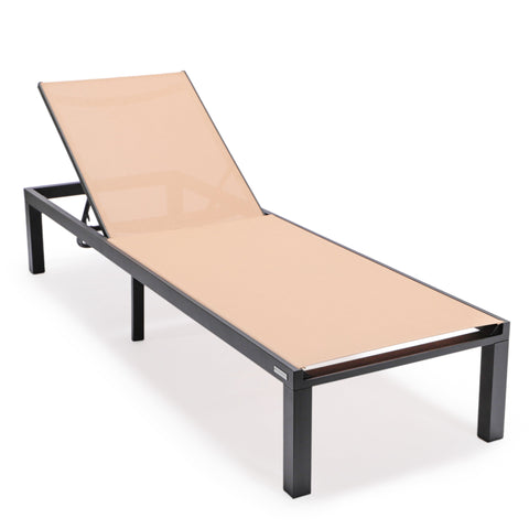 Marlin Aluminum Outdoor Chaise Lounge Chair with Sling Fabric Seat