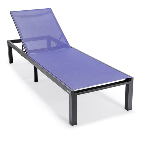 Marlin Aluminum Outdoor Chaise Lounge Chair with Sling Fabric Seat