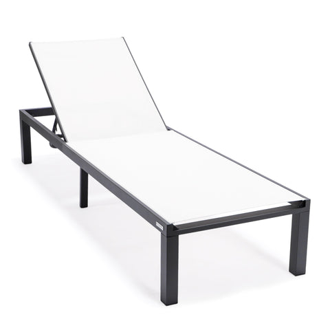 Marlin Aluminum Outdoor Chaise Lounge Chair with Sling Fabric Seat