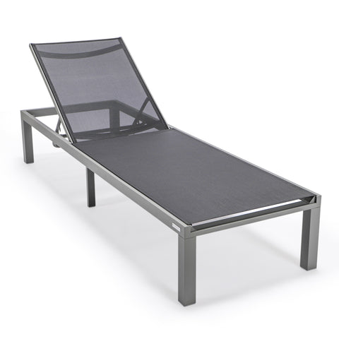 Marlin Aluminum Outdoor Chaise Lounge Chair with Sling Fabric Seat