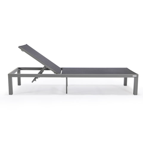 Marlin Aluminum Outdoor Chaise Lounge Chair with Sling Fabric Seat