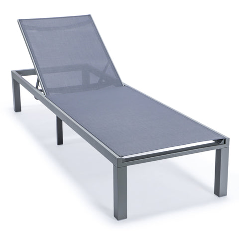 Marlin Aluminum Outdoor Chaise Lounge Chair with Sling Fabric Seat