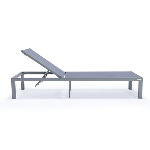 Marlin Aluminum Outdoor Chaise Lounge Chair with Sling Fabric Seat